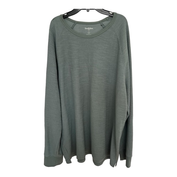 Goodfellow & Co Shirt Mens Size XXL 2XL Waffle Knit Thermal Long Sleeve Crewneck - Picture 1 of 5